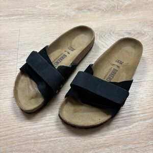 Birkenstock Oita Black‎ Suede Leather Strap Sandals Women's 38 Color Black